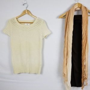 American Eagle Outfitters ivory sweater